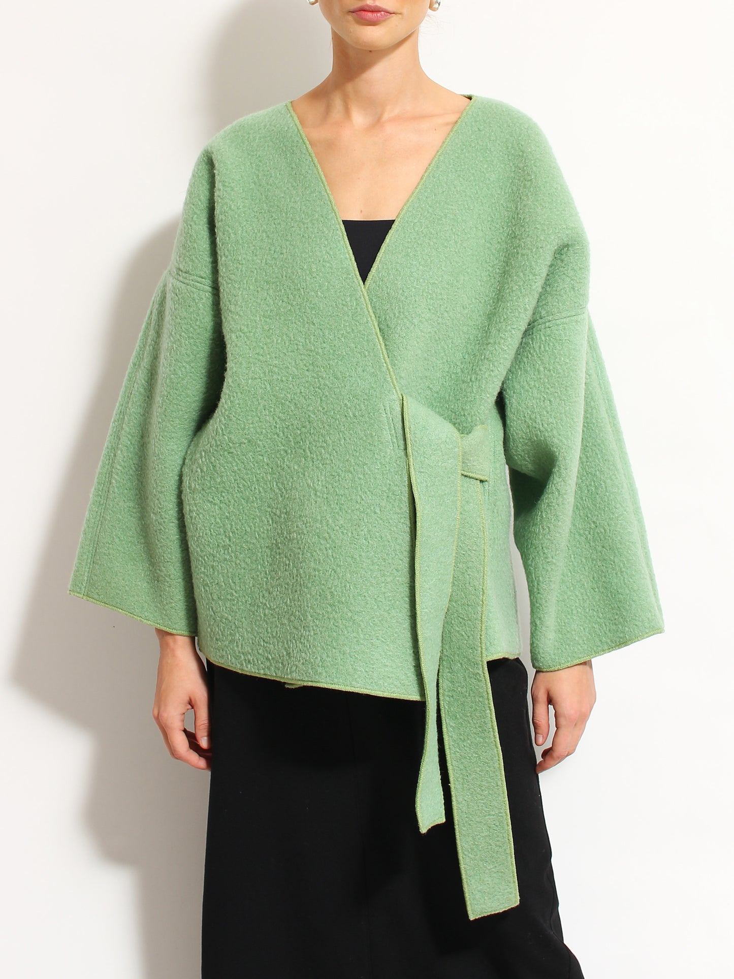 Zielone Kimono Virgin Wool