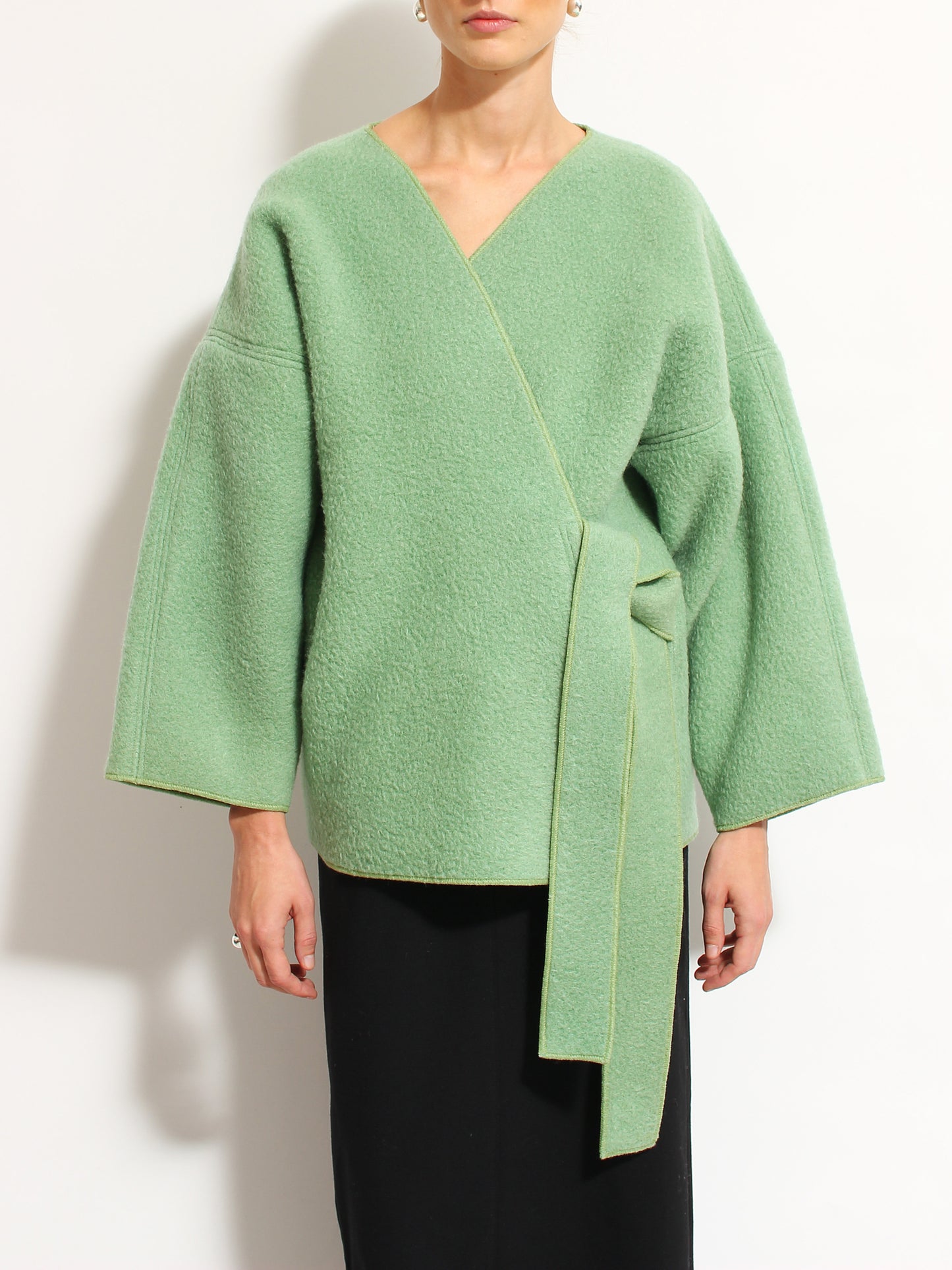 Zielone Kimono Virgin Wool