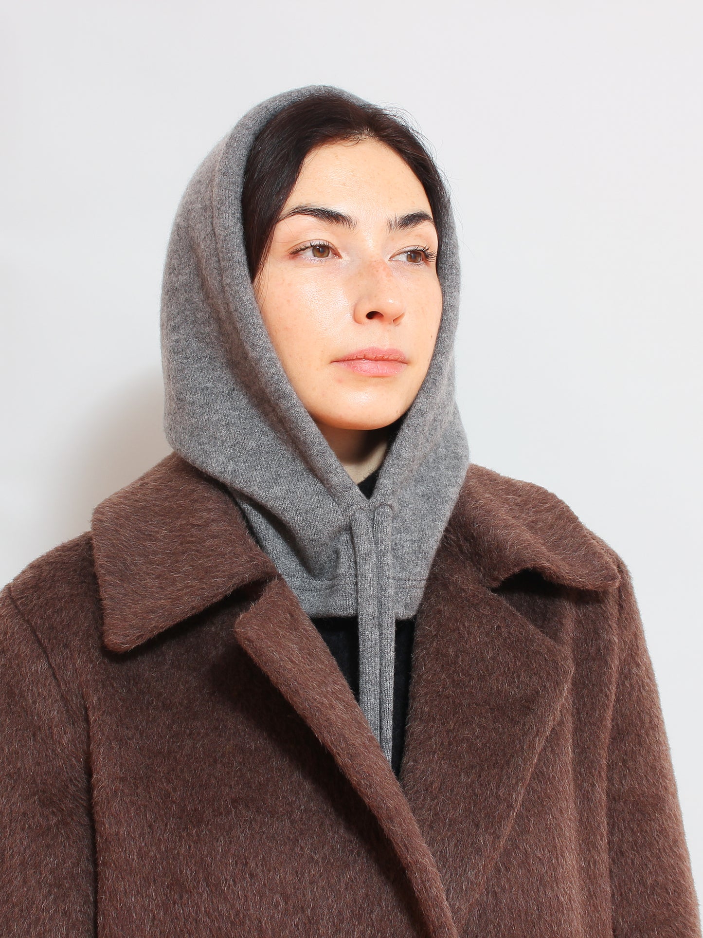 Ash Grey Cashmere Hood