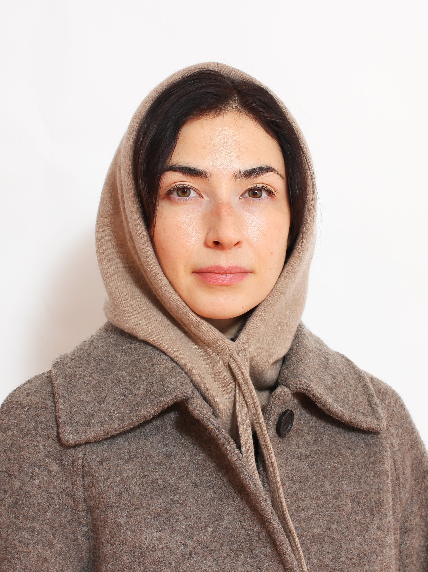 Cold Beige Cashmere Hood