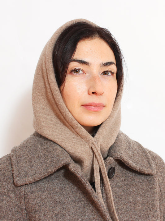 Cold Beige Cashmere Hood